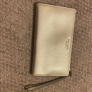 Michael Kors Gold Textured Clutch